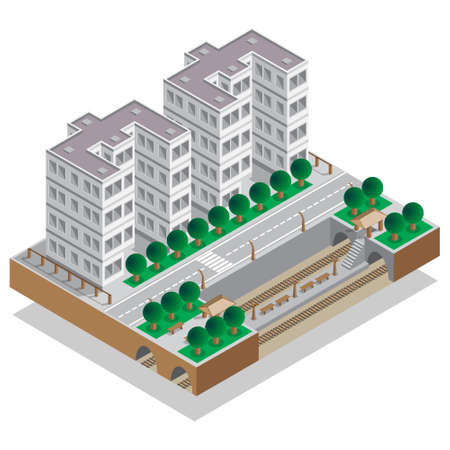 Building design image illustrationのイラスト素材
