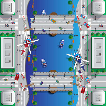 City center image design illustrationのイラスト素材