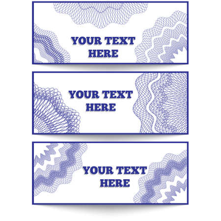 Set of labels with lace pattern vector illustration.のイラスト素材