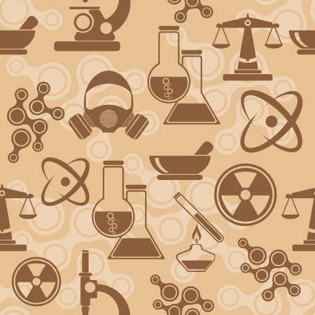 Seamless pattern of chemical facilities. Vector illustration.のイラスト素材
