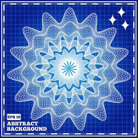 Abstract background with pattern Vector illustration on blueのイラスト素材