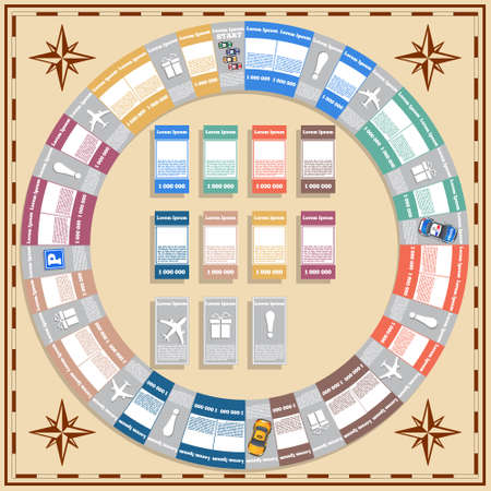 Board game. Vector design for app game user interface.のイラスト素材