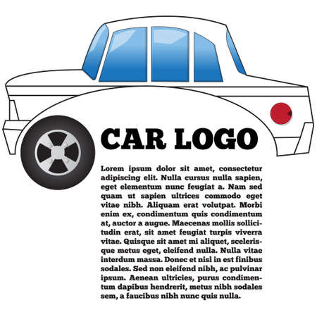 Logo on the car theme. Vector illustration. Isolated on white background.のイラスト素材