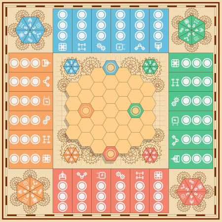 board game. Battle of robots. vector illustration.のイラスト素材