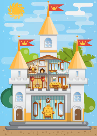 The interior of the castle.のイラスト素材