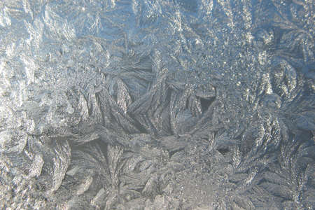 Snow pattern on winter window