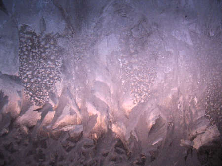 This is snow frosty pattern on winter windowの写真素材
