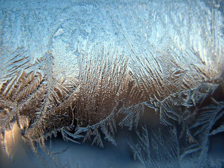 This is snow frosty pattern on winter window