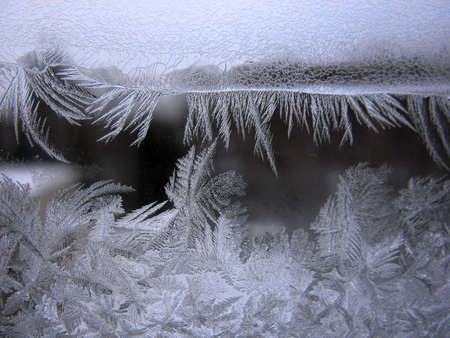 This is snow frosty pattern on winter window