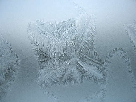 This is snow frosty pattern on winter window