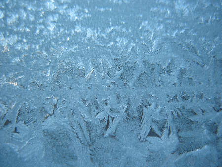 This is frosty pattern on glass winter window