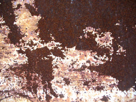This is texture of old  iron material with rust and peeled off   paint            
