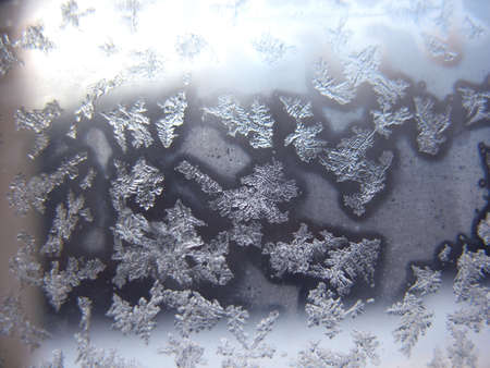 This is snow frosty pattern on winter window