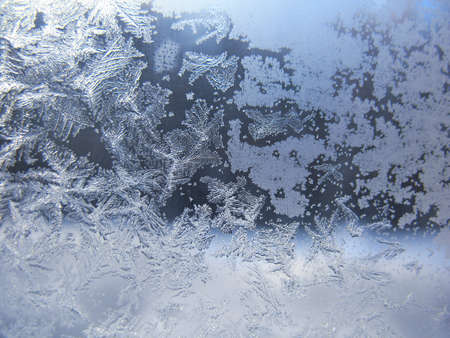This is snow frosty pattern on winter window