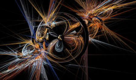 Abstract computer-generated image on black background