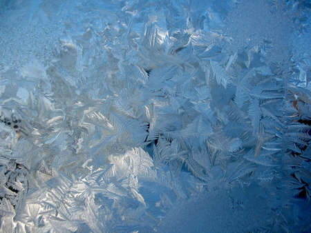 This is frosty pattern on glass winter window