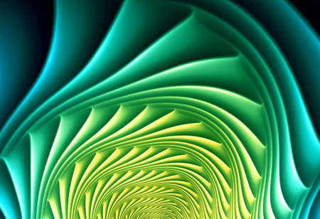 Abstract flower compute generated image on black background