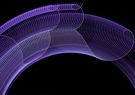 Abstract fractal computer generated composition with various geometrical shapes