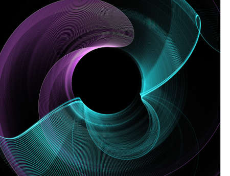 Abstract computer-generated image on black background