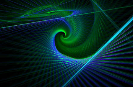 Abstract multicolored spiral fractal pattern. Computer generated graphics.