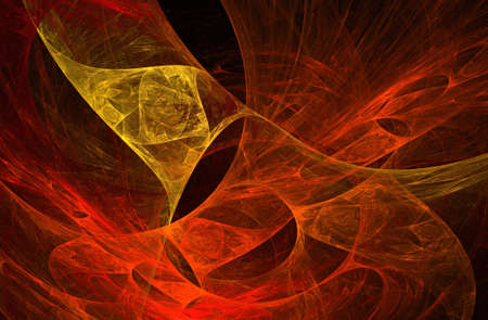 Abstract fractal computer generated composition with various geometrical shapesの写真素材