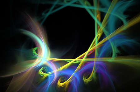 Abstract multicolored spiral fractal pattern. Computer generated graphics.