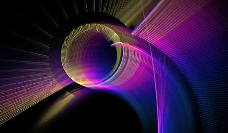 Abstract multicolored spiral fractal pattern. Computer generated graphics.