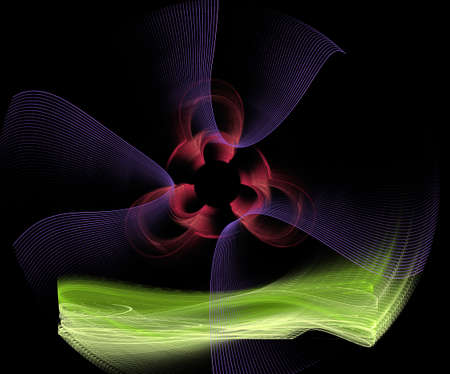 Abstract multicolored spiral fractal pattern. Computer generated graphics.