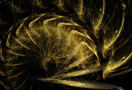 Abstract fractal computer generated composition with various geometrical shapesの写真素材