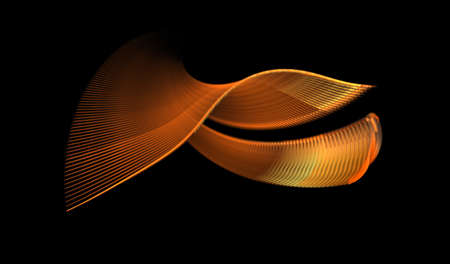Abstract fractal computer generated composition with various geometrical shapes