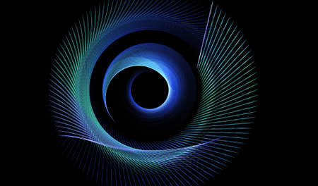 Abstract fractal computer generated composition with spiral shapes