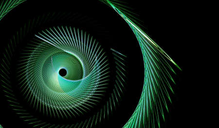 Abstract fractal computer generated composition with spiral shapes