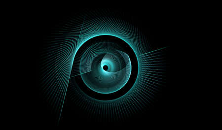 Abstract fractal computer generated composition with spiral shapes