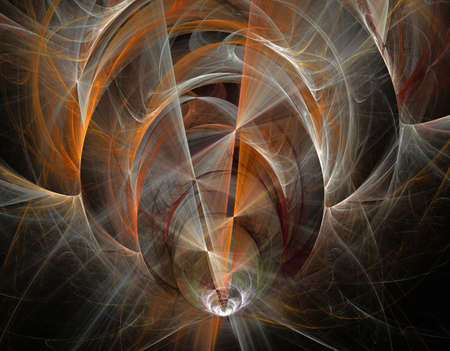 Abstract multicolored spiral fractal pattern. Computer generated graphics.の写真素材