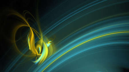 Abstract multicolored spiral fractal pattern. Computer generated graphics.の写真素材