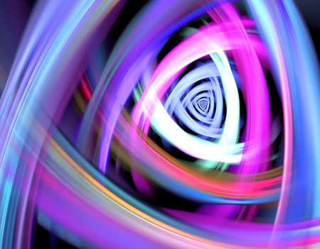 Abstract multicolored spiral fractal pattern. Computer generated graphics.の写真素材