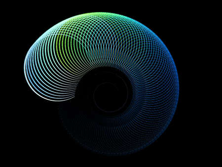 Abstract fractal computer generated composition with various geometrical shapesの写真素材