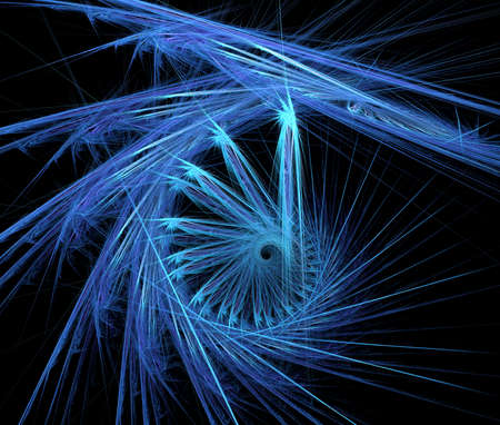 Abstract fractal computer generated composition with spiral shapes