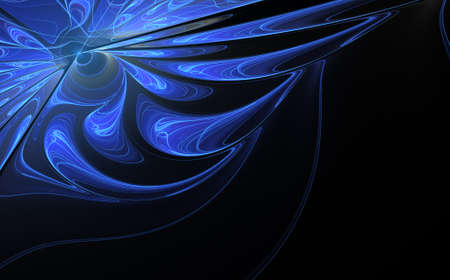 Abstract fractal computer generated composition with various geometrical shapesの写真素材