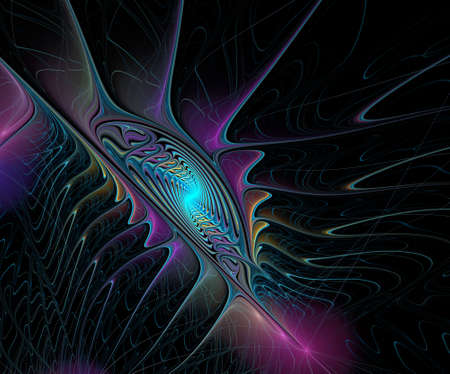 Abstract multicolored  fractal pattern. Computer generated graphics.の写真素材