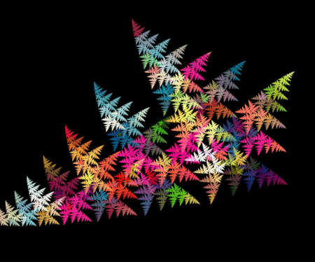 Abstract multicolored  fractal pattern. Computer generated graphics.の写真素材