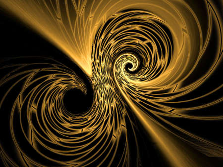 Three dimensional composition of glowing squares, lines and shape elements  in space. Science and...