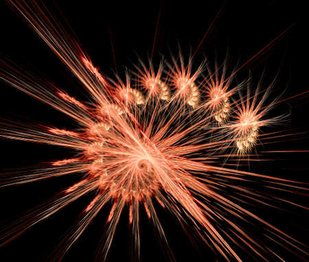 Abstract fractal computer generated composition with spiral shapesの写真素材