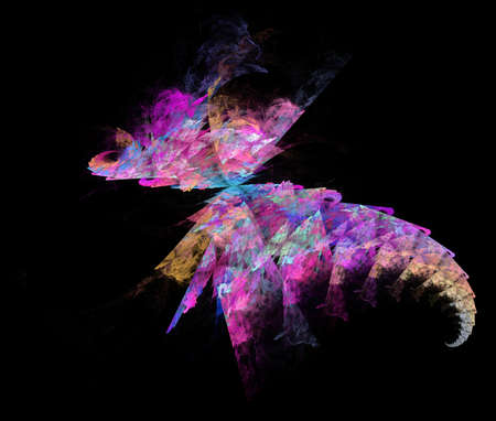 Abstract multicolored fractal pattern. Computer generated graphics.の写真素材