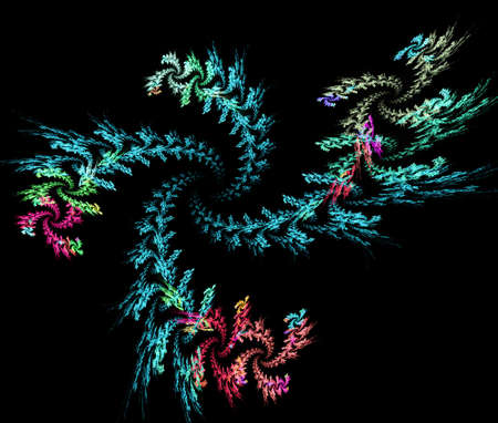 Abstract fractal computer generated composition with spiral shapesの写真素材