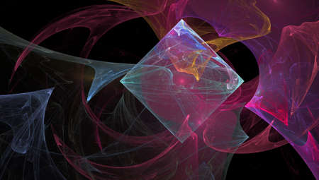 Abstract multicolored fractal pattern. Computer generated graphics.