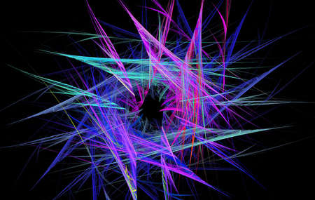 Abstract multicolored fractal pattern. Computer generated graphics.