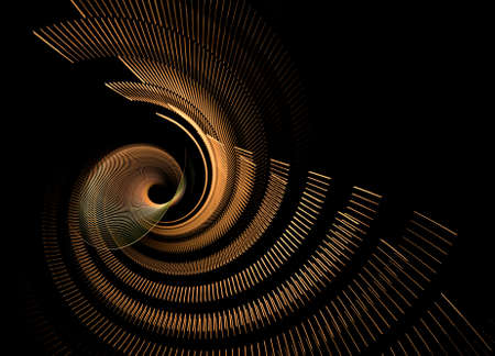 Abstract fractal computer generated composition with various geometrical shapesの写真素材