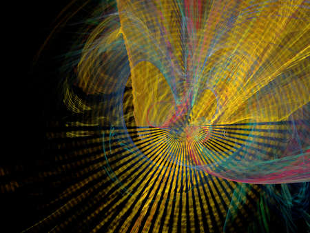 Abstract multicolored fractal pattern. Computer generated graphics.の写真素材