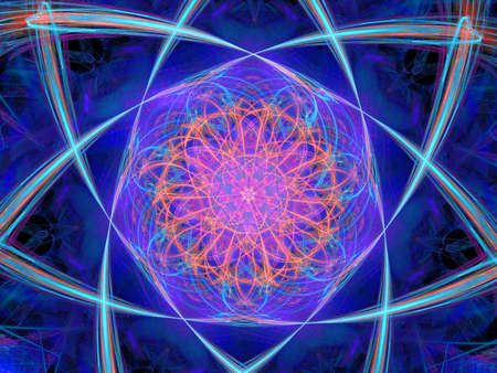 Abstract multicolored fractal pattern. Computer generated graphics.